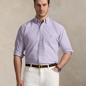 Ralph Lauren The Iconic Oxford Shirt in Purple Preppy Business Casual Work